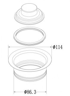 Горловина для измельчителей Milacio MC.033.MB чёрный матовый