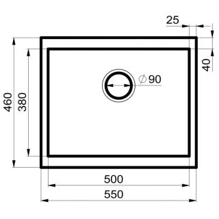 Мойка для кухни Milacio Leon 55 Cuarzo MC.77081 чёрный матовый