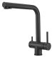Смеситель для кухни Milacio Ultra MCU.558.TB под фильтр с краном для питьевой воды Total Black