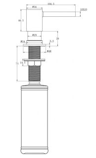 Дозатор для кухонной мойки Milacio MCU.933.SS нержавеющая сталь