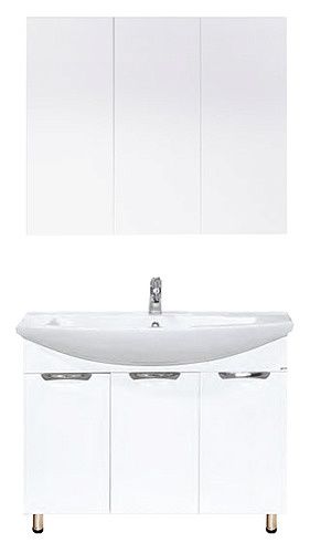 Напольная тумба под раковину Misty Лаванда 105см белый