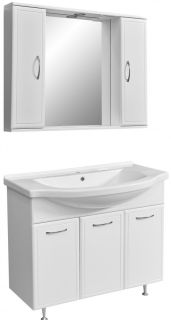 Тумба под раковину Stella Polar Концепт с корзиной 90см белый SP-00000134