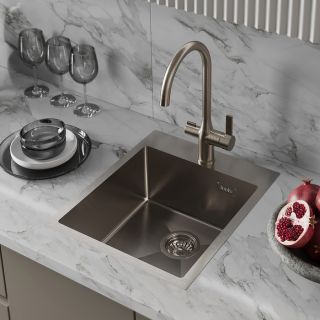 Кухонная мойка IDDIS Haze HAZ43S0i77 43см сталь