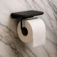 Держатель для туалетной бумаги с полочкой Knotlor PH103BL, черный