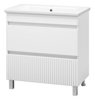 Напольная тумба под раковину Misty Мира 80см белый