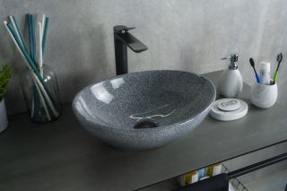 Раковина Gid Mnc331 54430 накладная под камень глянцевая 41x34x15