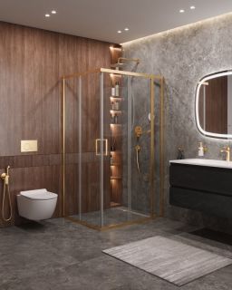 Душевой уголок CEZARES MOLVENO-AH-21-100+30-C-BORO-IV