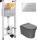 Комплект унитаза с инсталляцией Point Вега 879235pKA00+PN41711GM с сиденьем Микролифт