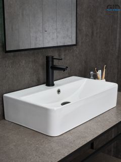 Раковина Gid N1344 51226 накладная белая 61x35.5x14