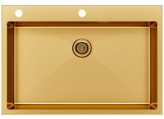 Мойка кухонная Paulmark Kroner-Edge PM777551-BG брашированное золото