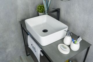 Раковина Gid N9103 51120 накладная белая 48x37x13