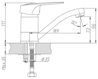 Смеситель для кухни Haiba HB4504 хром