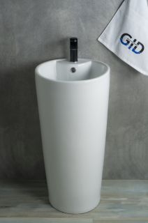 Раковина Gid Nb131 81112 накладная белая 40x40x84