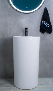 Раковина Gid Nb135 81102 накладная белая 46x46x86