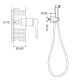 Гигиенический душ со смесителем Rose R1005 хром