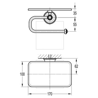 Держатель для туалетной бумаги Swedbe Terracotta Art 2544 с полкой терракота