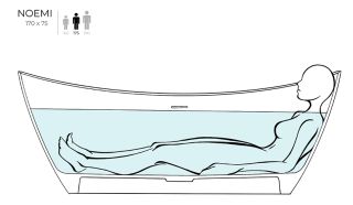 Ванна из искусственного камня Salini Noemi S-Stone 101722MRF 170x75см RAL полностью