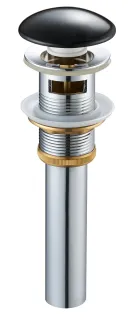 Донный клапан SantiLine SL-103 с переливом чёрный