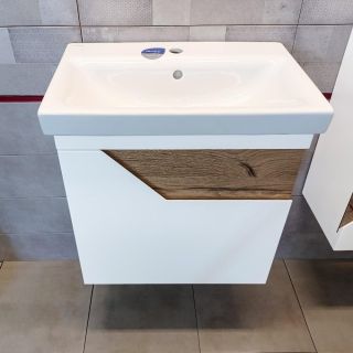 Тумба под раковину Бриклаер Брайтон 4627125415784 60 см белый/дуб