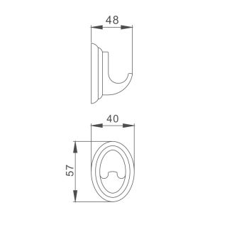 Крючок для ванной Maretti Karla KA804010, хром