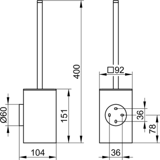 Ёршик Keuco Edition 19064010101 хром