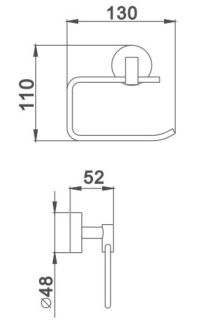 Держатель для туалетной бумаги Haiba HB1703-3 хром