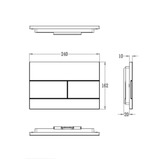 Кнопка смыва для инсталляции механическая Wonzon & Woghand WW-IB235-BG брашированное золото