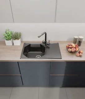 Мойка кухонная GranFest UNIQUE U-740L черный