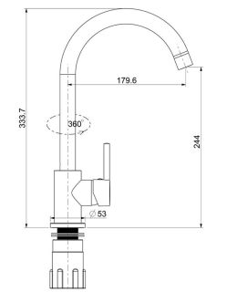 Смеситель для кухни Splenka S201.40.06 чёрный