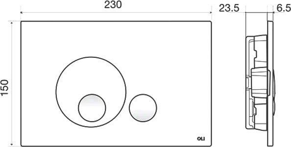 Смывная клавиша OLI Globe глянцевый хром 152950