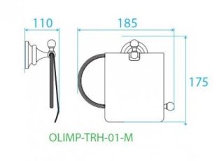 Держатель для туалетной бумаги, бронза Cezares OLIMP-TRH-02-M