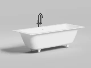 Ванна из искусственного камня Salini Orlanda Axis Kit S-Sense103311G 190x80см белый глянцевый