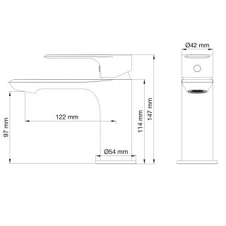 Смеситель для раковины Wonzon & Woghand Brilliant WW-88018079-BG брашированное золото
