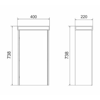 Тумба под раковину подвесная Velvex Klaufs tp.KLA.COM.40.1D, 40 см