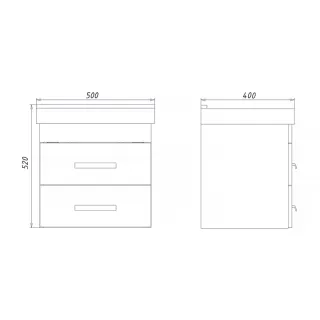 Тумба с раковиной Comforty Никосия 00-00018022 50 см белый