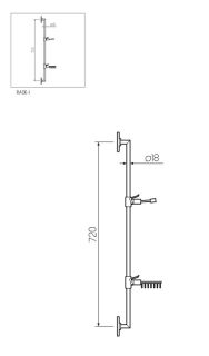 Душевая штанга РМС RACK-1 хром