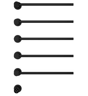 Полотенцесушитель электрический встраиваемый Wonzon & Woghand Hamburg WW-AL315-MB 46x72 см с внутренней частью чёрный матовый