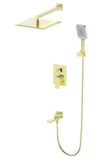 Душевой комплект Wonzon & Woghand Cube WW-88939016-BG брашированное золото