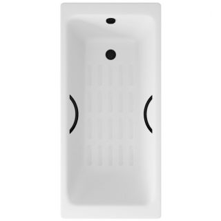 Ванна чугунная Delice Parallel DLR220502RB-AS 170х80 с черными матовыми ручками
