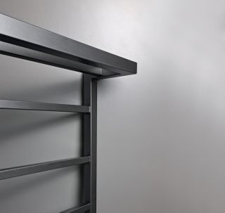 Полотенцесушитель электрический Indigo Forma LEF80-50GFMRt с полкой 80x50 см графит металлик