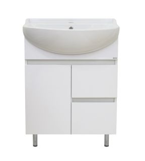 Напольная тумба под раковину Misty Амур с двумя ящиками 60см белый