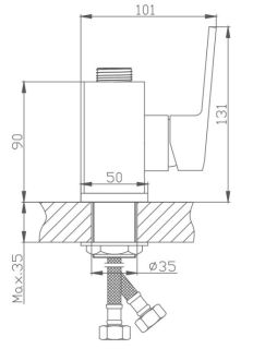 Основание смесителя для кухни Haiba HB73563 хром