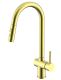Смеситель для кухни Splenka S204.49.03 с выдвижным изливом золотой сатин