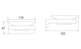 Мыльница Rose RG1803H чёрный