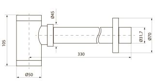 Сифон для раковины Point PN000Z2GM без перелива графит