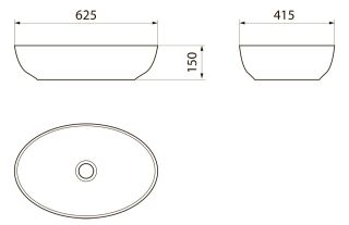 Раковина Point Сатурн PN43901 63см белый
