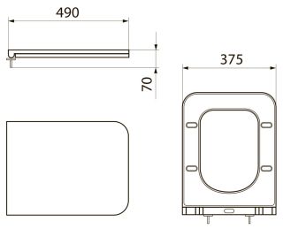 Крышка-сиденье Point Меркурий PN46831BM с микролифтом чёрный