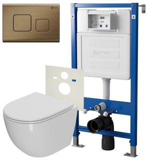 Сет Point PN48062BB: инсталляция Point Элемент PN45120 клавиша Point Афина брашированная бронза PN44041BB унитаз Point Афина PN41041