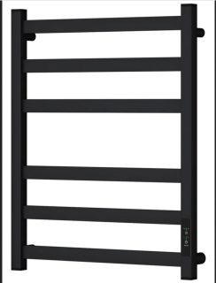 Полотенцесушитель электрический Point Меркурий PN83846B П6 400x600, диммер справа, черный
