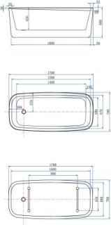 Акриловая ванна Allen Brau Infinity 2.21003.21/CGM 170x78 см